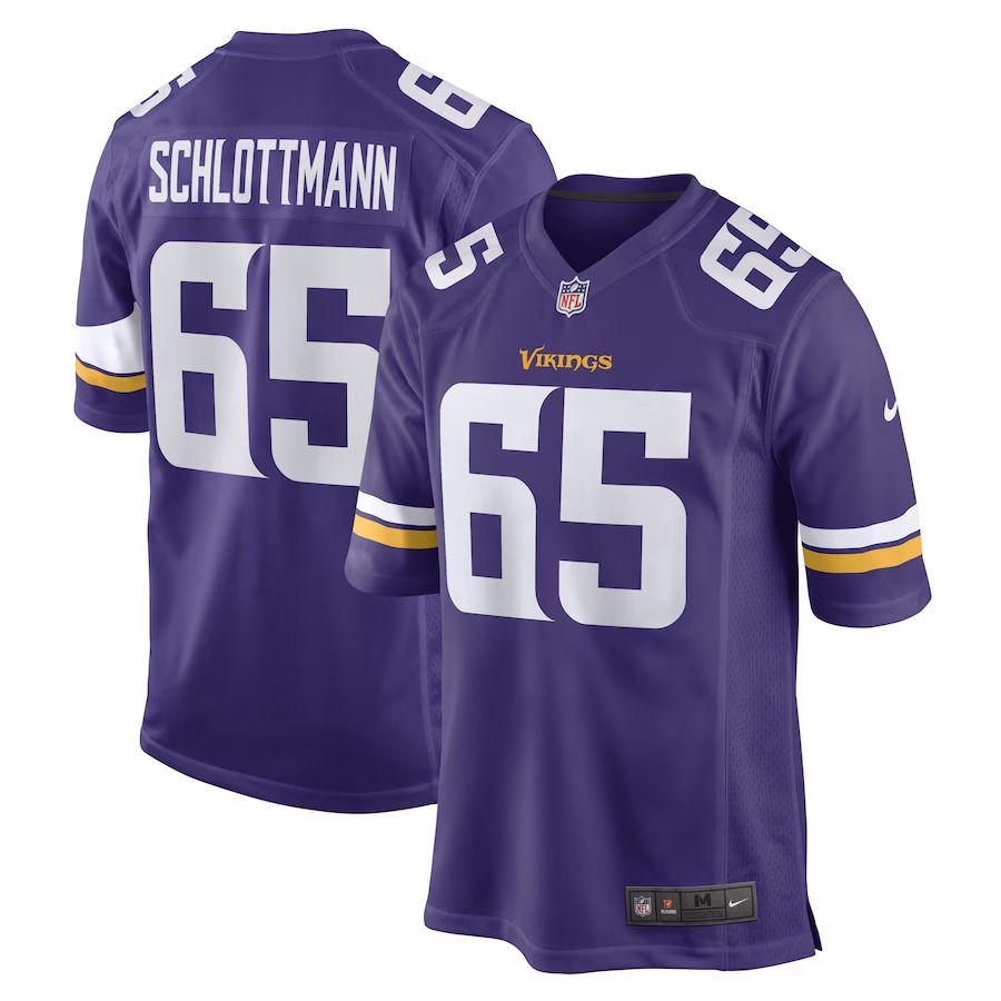 Men Minnesota Vikings #65 Austin Schlottmann Nike Purple Game Player NFL Jersey->minnesota vikings->NFL Jersey